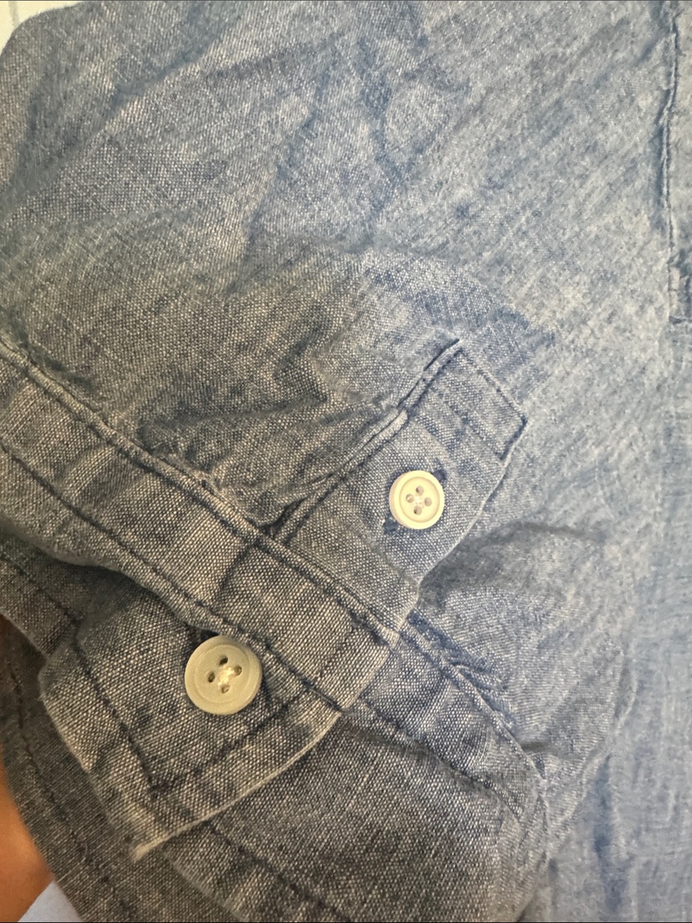 Everlane Blue Chambray denim cotton Midi Shirt Dress - Picture 6 of 7